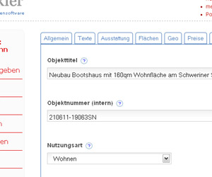 Immobilie Objekt bearbeiten